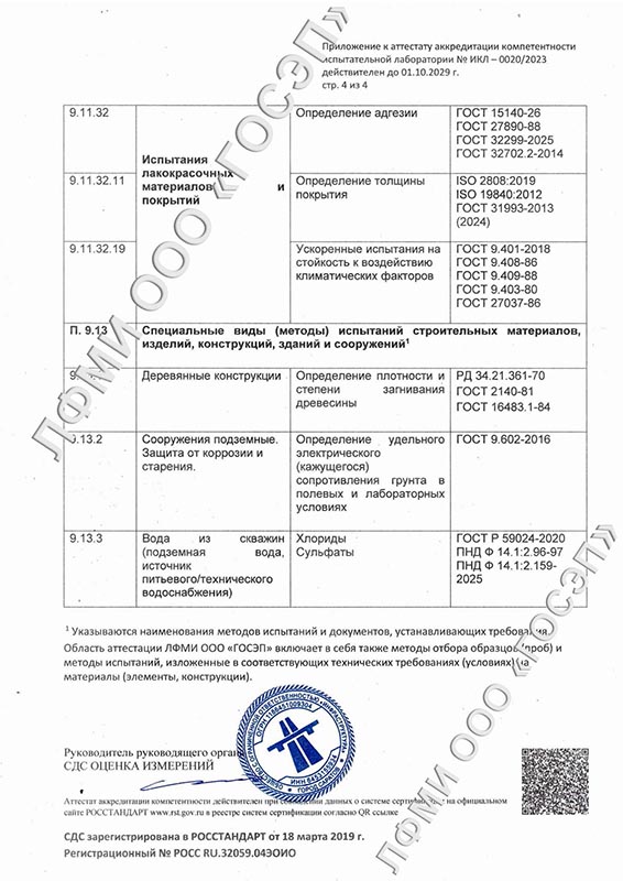 сертификаты ГОСЭП